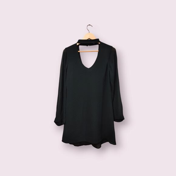 Sanctuary Dakota Choker Polka Dot Mini Dress Womens Size XS‎ Forest Green Flowy - Picture 2 of 8